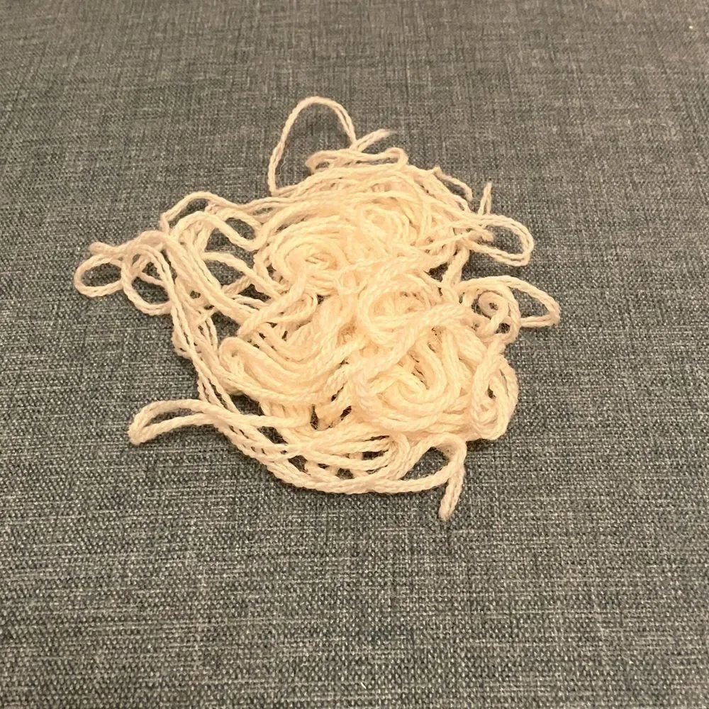 White Needlepoint Thread Yarn